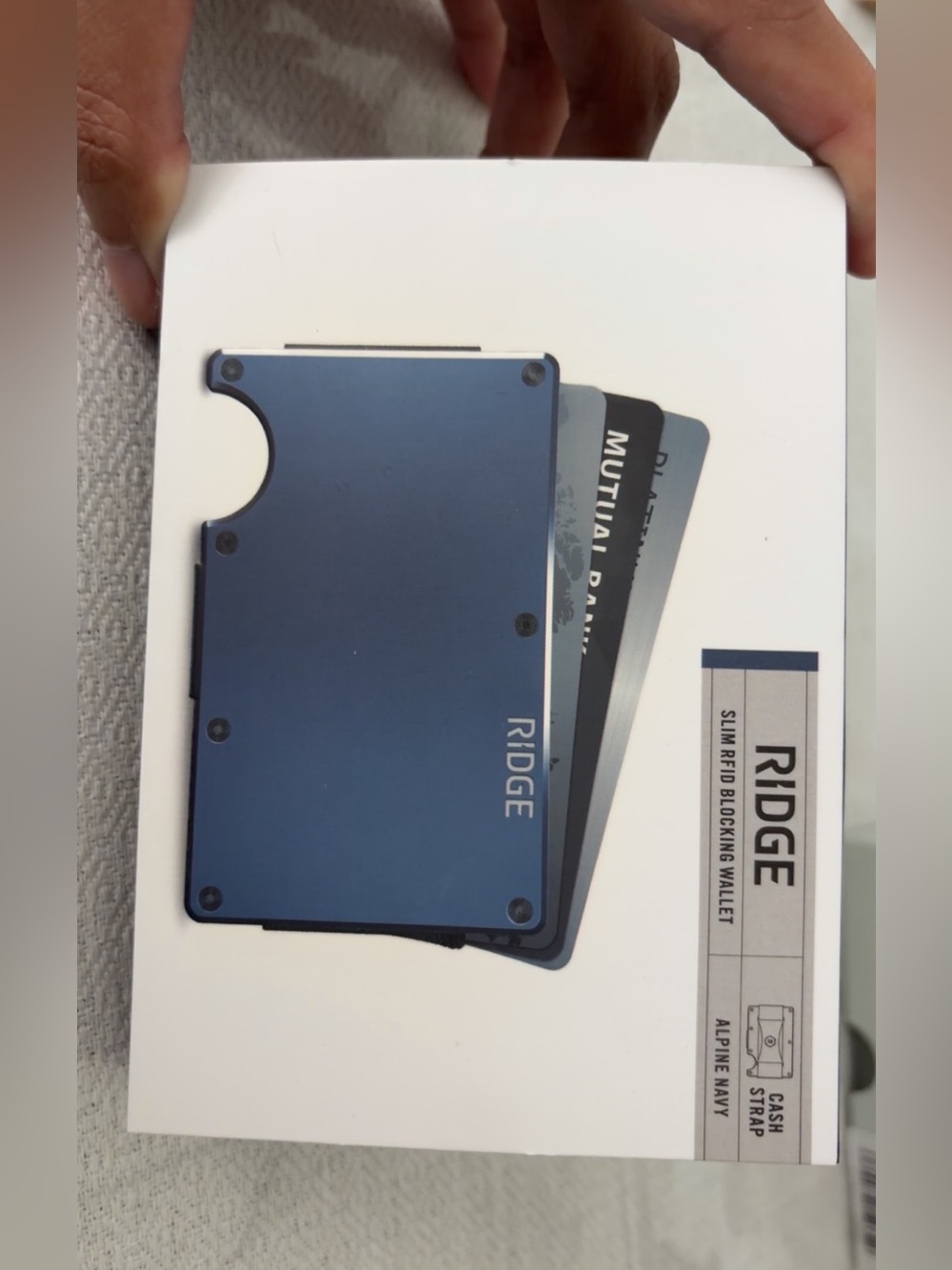 Ridge Alpine Navy Slim RFID-Blocking Wallet